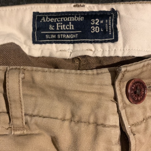 Abercrombie & Fitch Flannel Lined Chino Size 32W 30 L - Picture 2 of 4